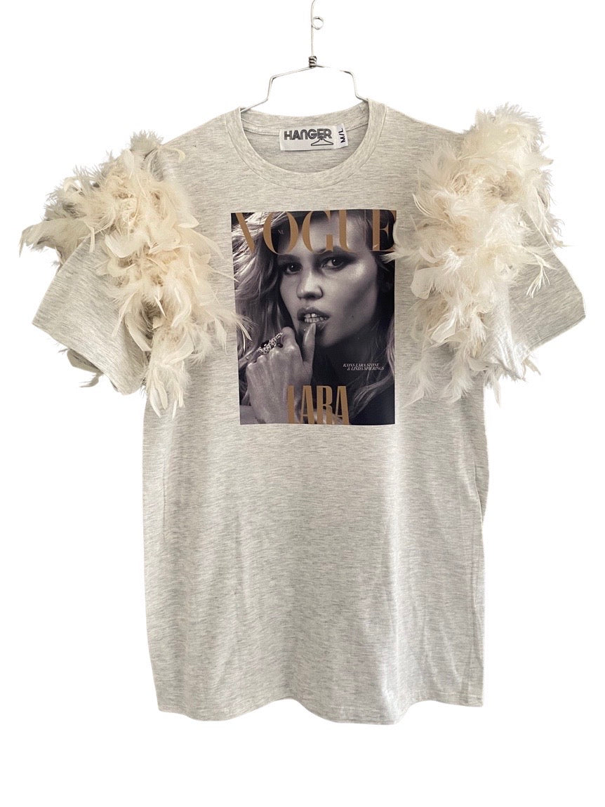 Lara feathers T-shirt