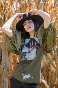 GREEN VELVET T-SHIRT