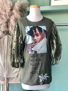 GREEN VELVET T-SHIRT